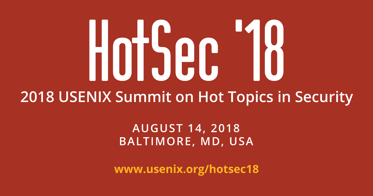 HotSec '18 USENIX