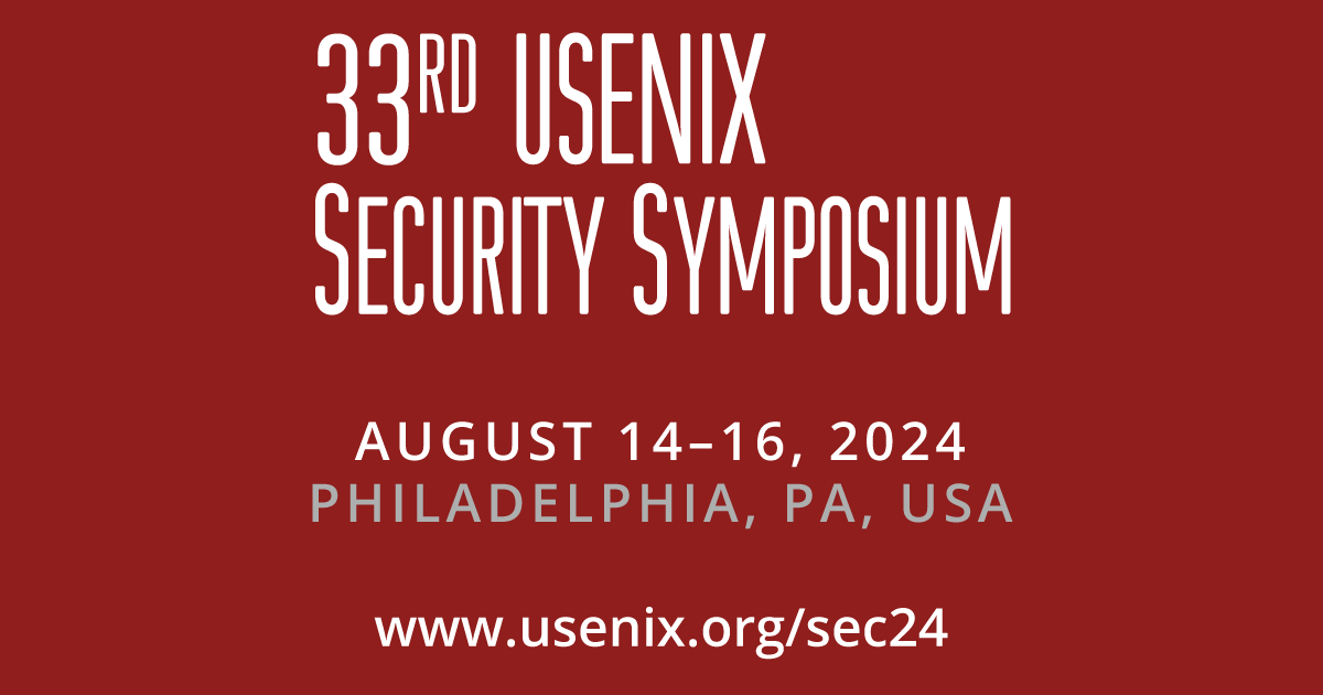 USENIX Security '24 Technical Sessions USENIX